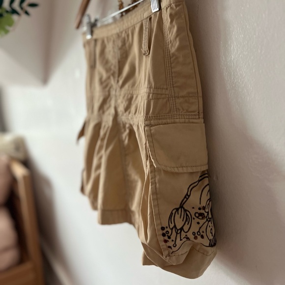 VTG 2000 Mavi cargo mini skirt Small embroidered pockets zip cowgirl grunge punk - Picture 17 of 17